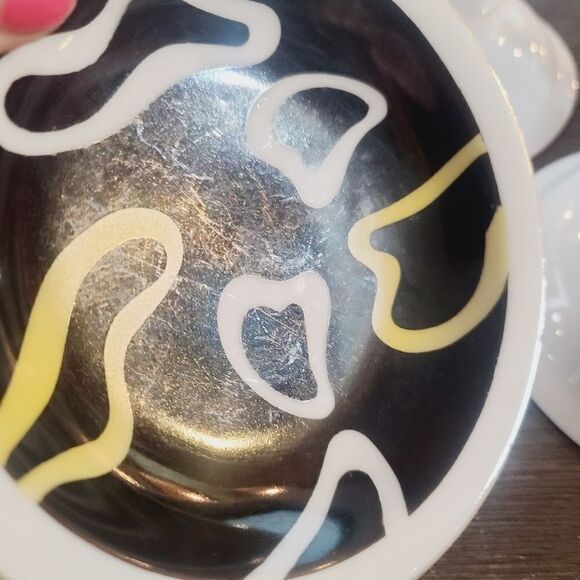 Vintage 1960s 1970s MCM Yamaka Toki Abstract Porcelain Bowls - Picture 12 of 14